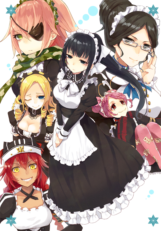 entoma vasilissa zeta, narberal gamma, lupusregina beta, cz2128 delta, solution epsilon, and 1 more (overlord) drawn by jing_hu