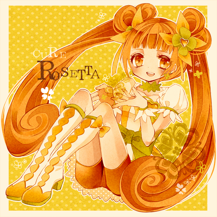 yotsuba alice and cure rosetta (precure and 1 more) drawn by yuucho_(cololal)