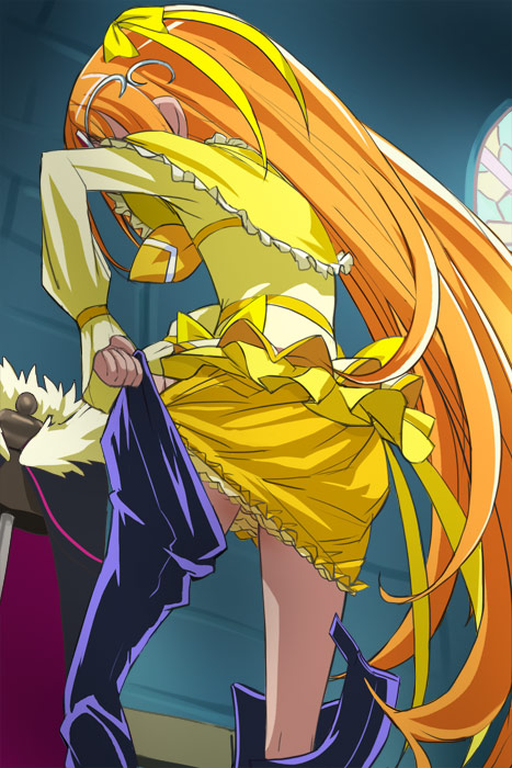 shirabe ako and cure muse (precure and 1 more) drawn by haruyama_kazunori