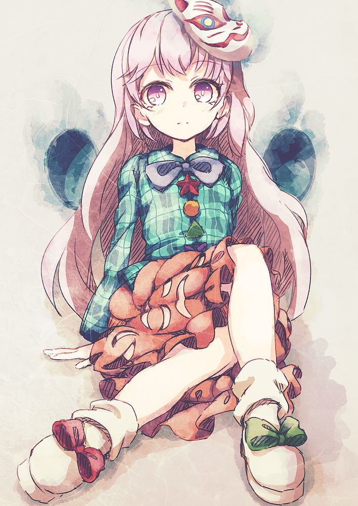 hata no kokoro (touhou) drawn by dise_(psychoro)