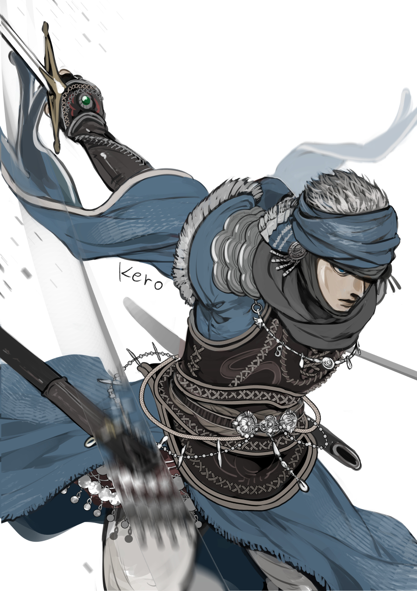 tarnished and warrior (elden ring) drawn by kero_1110