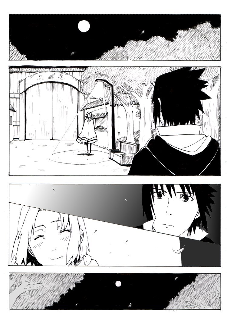 haruno sakura and uchiha sasuke (naruto) drawn by alice_kei_(lemon-jiru)