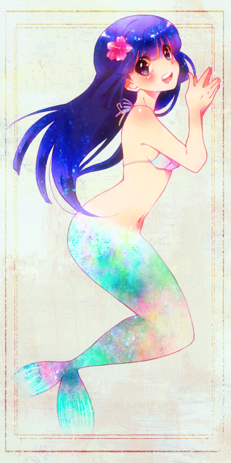 aoki reika and the little mermaid (precure and 2 more) drawn by kuzumochi