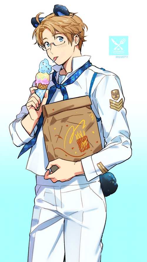 america (axis powers hetalia and 1 more) drawn by to@st