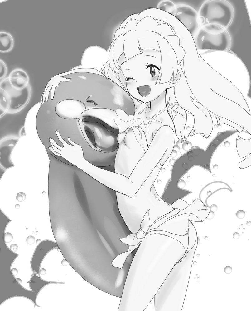 lillie and altaria (pokemon and 1 more) drawn by ontaros