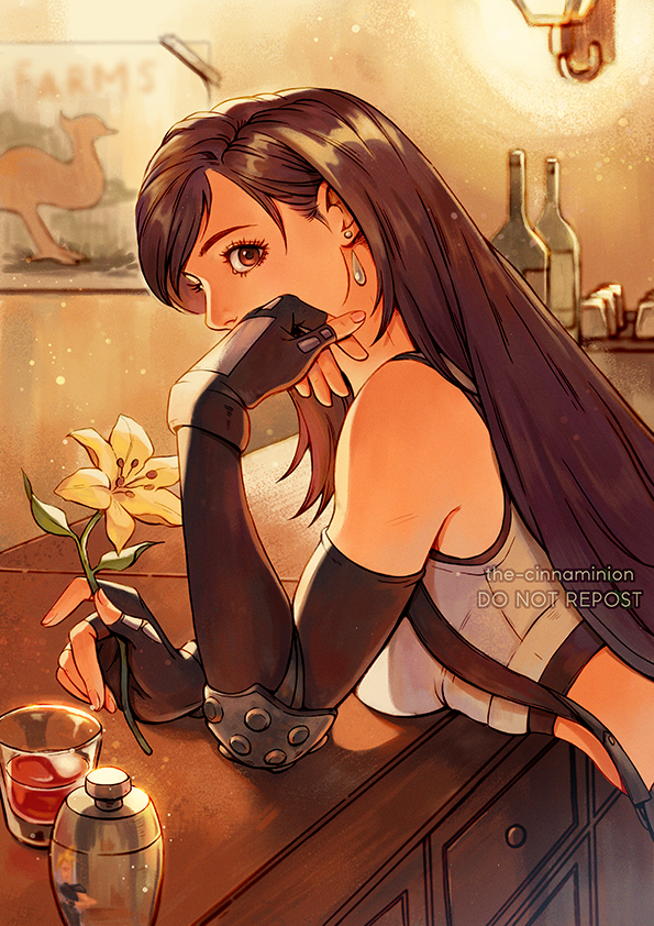 tifa lockhart (final fantasy and 2 more) drawn by thar_chandran
