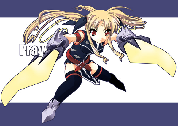 fate testarossa and bardiche (lyrical nanoha and 1 more)