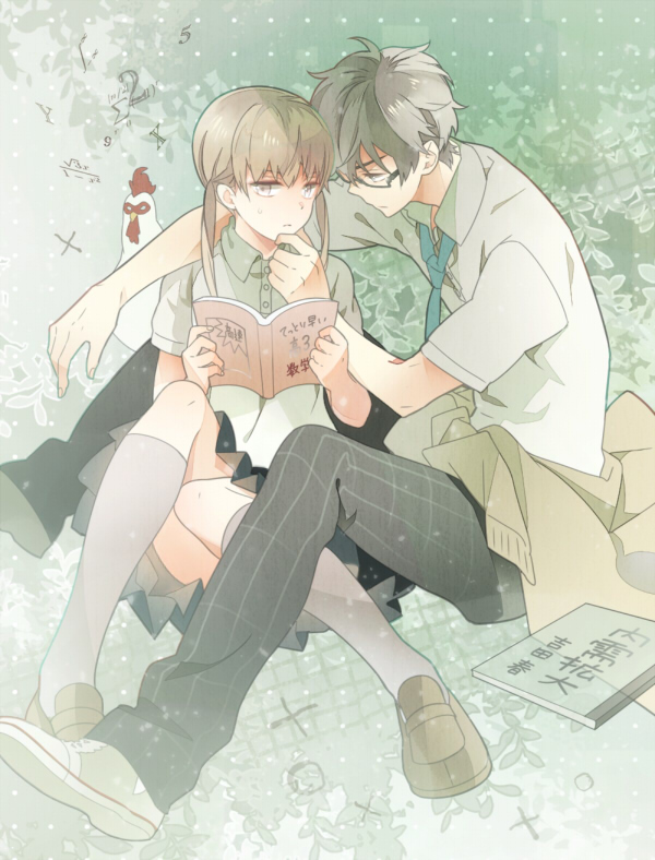 mizutani shizuku, yoshida haru, and nagoya (tonari no kaibutsu-kun) drawn by lirura