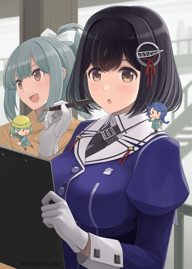yuubari, fairy, haguro, haguro kai ni, and yuubari kai ni (kantai collection) drawn by tomoyo_kai