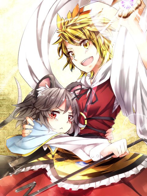 nazrin and toramaru shou (touhou) drawn by sayuma