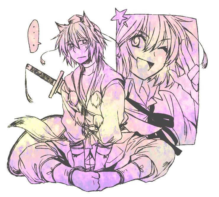 shameimaru aya and inubashiri momiji (touhou) drawn by re_ghotion