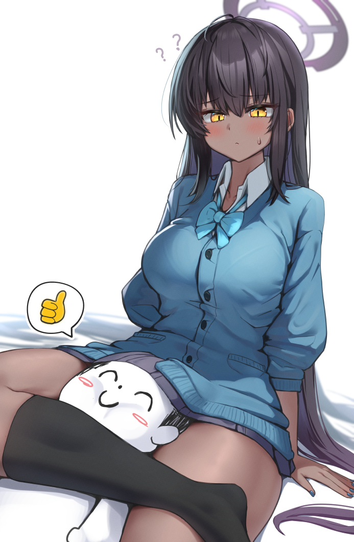 sensei, doodle sensei, and karin (blue archive) drawn by ushimittsu