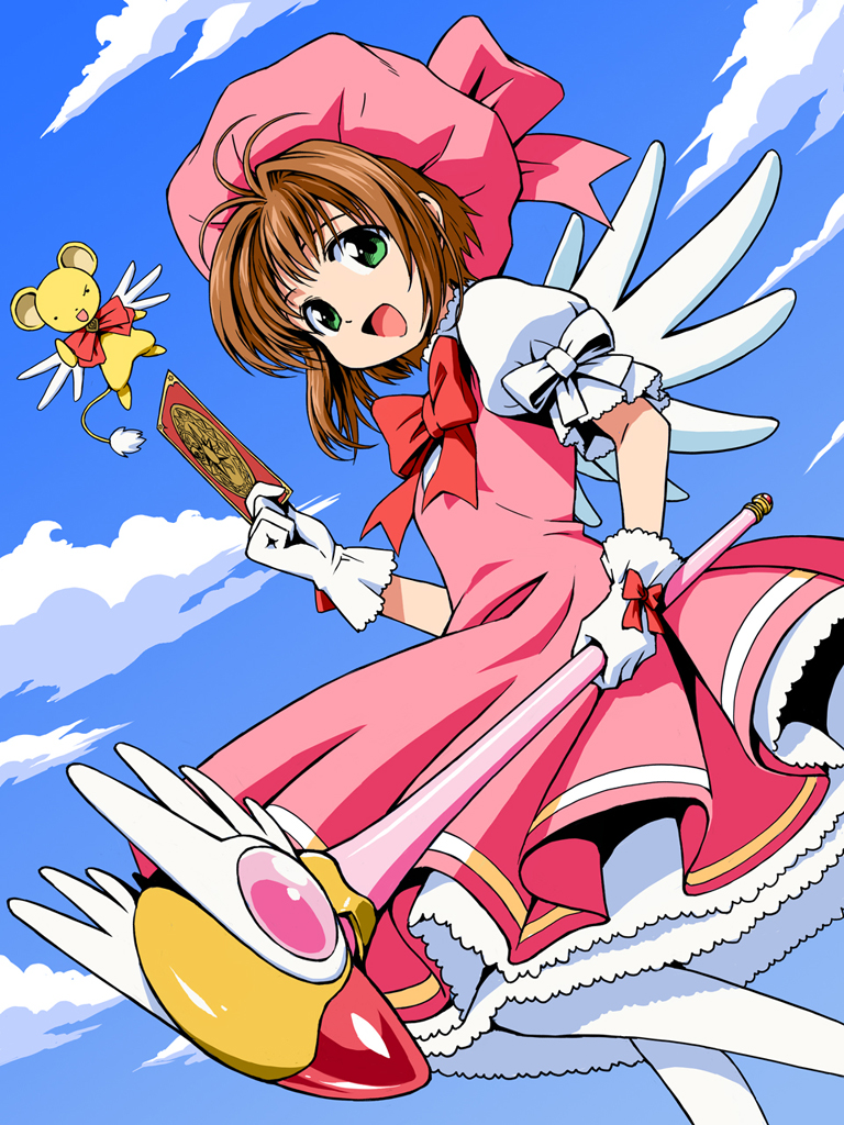kinomoto sakura and kero (cardcaptor sakura) drawn by anbe_masahiro