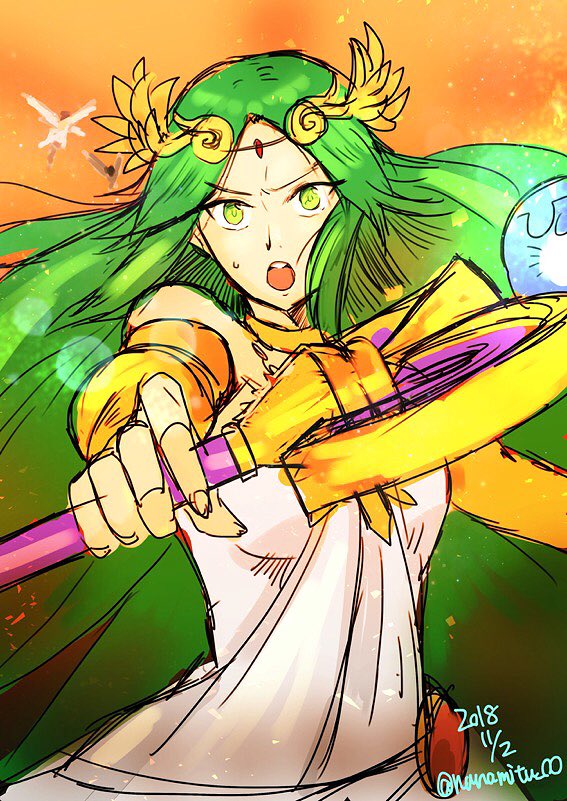 palutena, pit, and dark pit (super smash bros. and 2 more) drawn by hanabatake