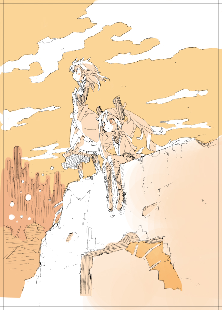 aihara enju and tina sprout (black bullet) drawn by morino_hon