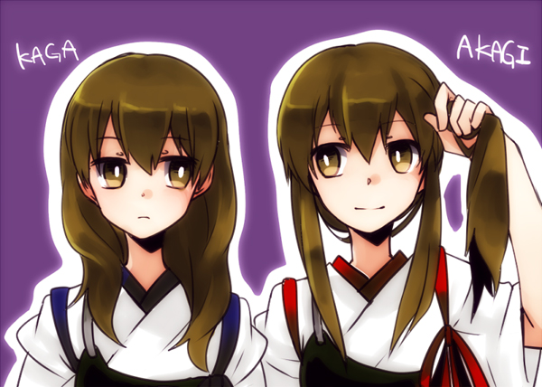 kaga and akagi (kantai collection) drawn by mikasa_(mitochondri)