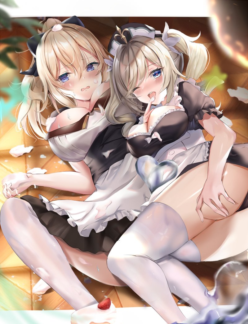 barbara and jean (genshin impact) drawn by yama_yuu07