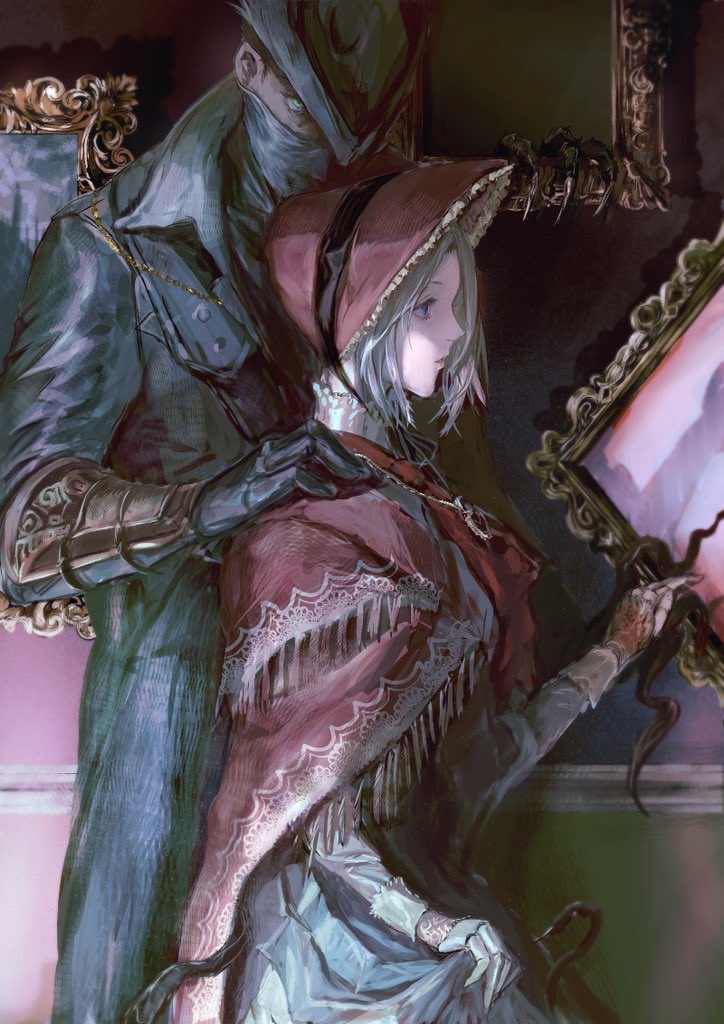 hunter and plain doll (bloodborne) drawn by guri_otoko