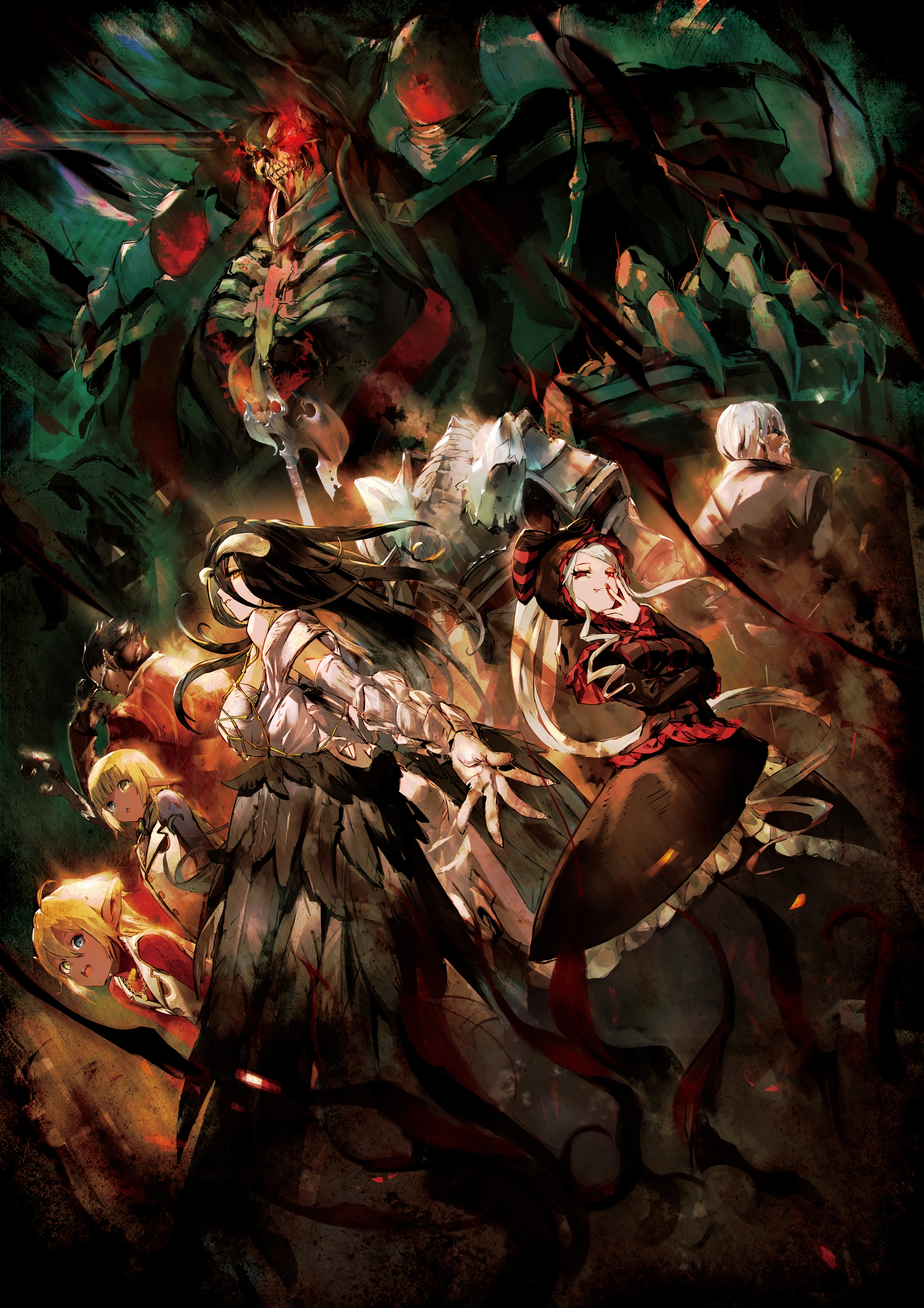 Albedo Ainz Ooal Gown Shalltear Bloodfallen Aura Bella Fiora Mare Bello Fiore And 3 More Overlord Drawn By So Bin Danbooru