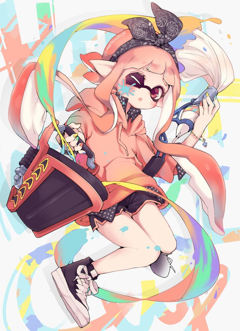 inkling player character and inkling girl (splatoon) drawn by matsushita_(matsudbox)