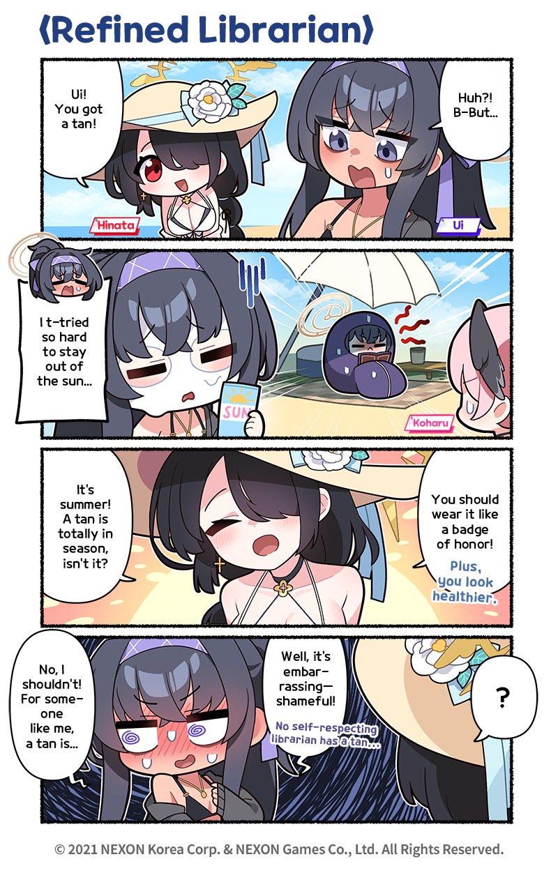 ui and hinata (blue archive) drawn by donmin_h