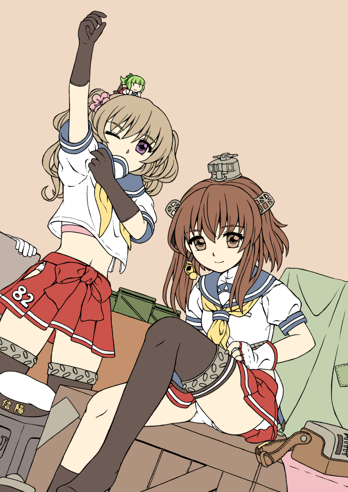 yukikaze, tan yang, and xin yang (original and 1 more) drawn by acea4