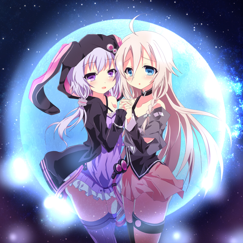 yuzuki yukari and ia (vocaloid and 1 more) drawn by chihara_chiharu