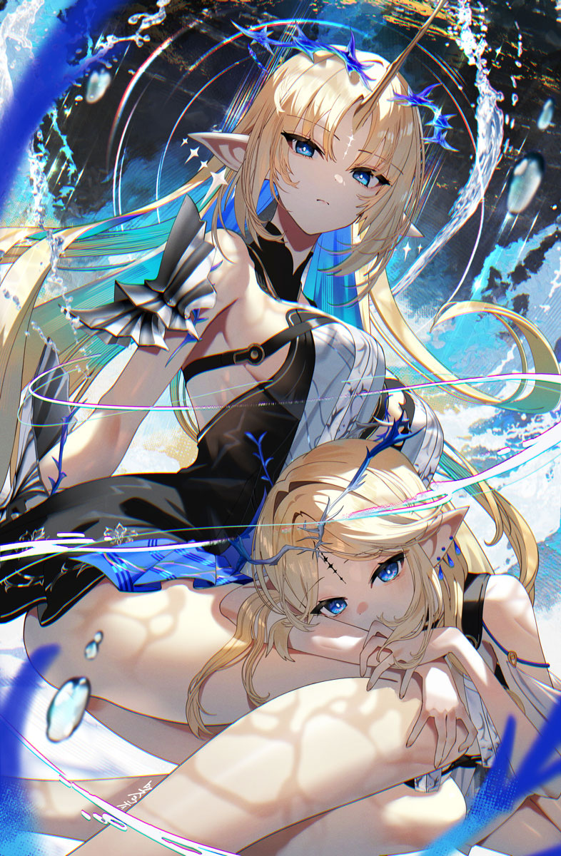 cartethyia and fleurdelys (wuthering waves) drawn by scottie_(phantom2)
