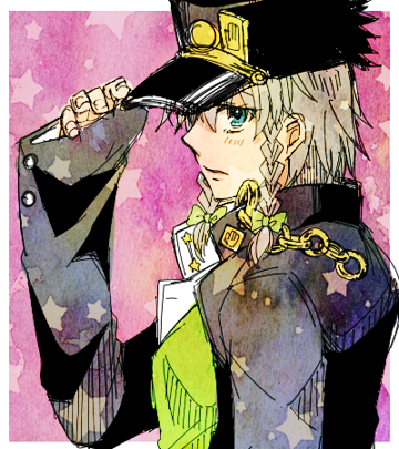 izayoi sakuya and kujo jotaro (touhou and 3 more) drawn by kuroneko_(44yen)