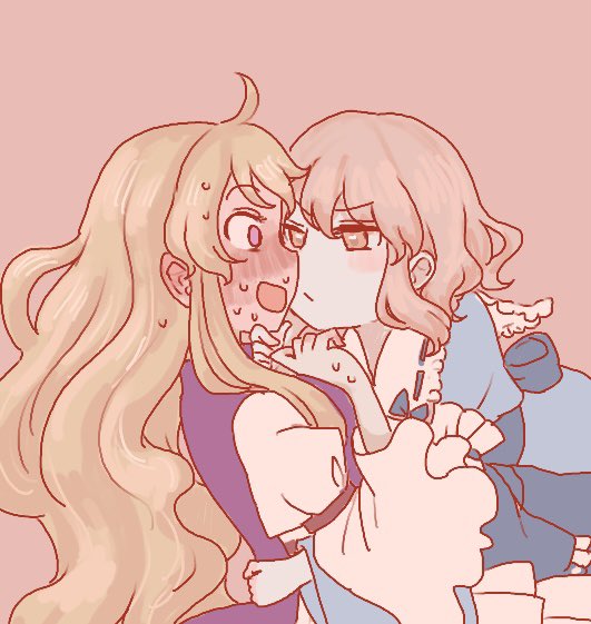 yakumo yukari and saigyouji yuyuko (touhou) drawn by rinui