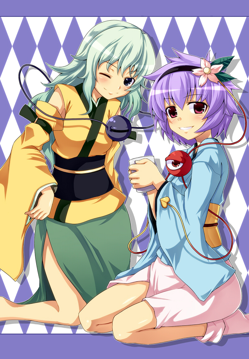 komeiji koishi and komeiji satori (touhou) drawn by saemon_(tonpura)