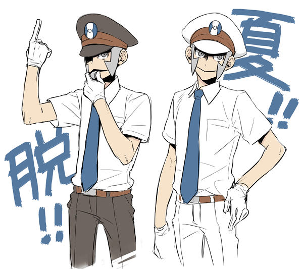 ingo and emmet (pokemon and 1 more) drawn by yamo_(miyamo)
