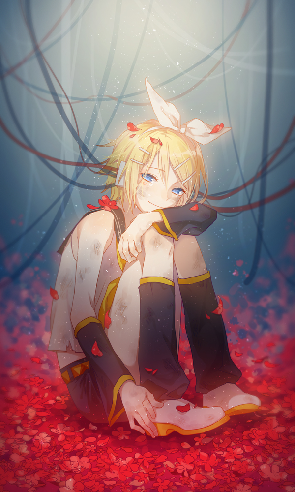 kagamine rin (vocaloid and 1 more) drawn by io_(sinking=carousel)