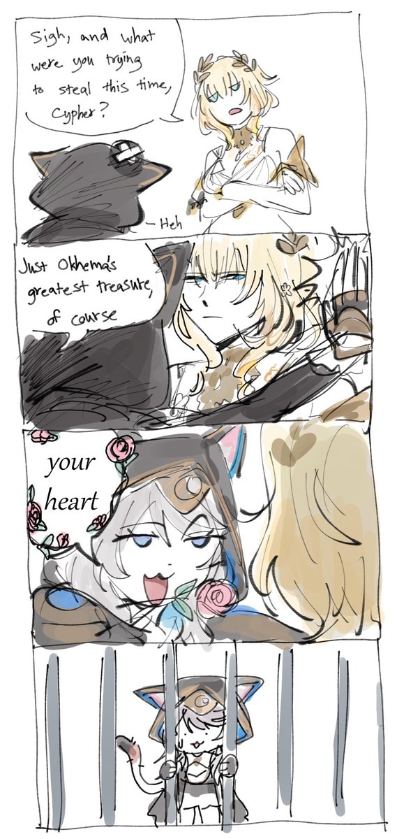 aglaea and cipher (honkai and 1 more) drawn by cereu57