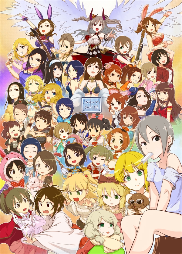 sagisawa fumika, tachibana arisu, kanzaki ranko, nitta minami, jougasaki rika, and 35 more (idolmaster and 2 more) drawn by ao_(aocooler)