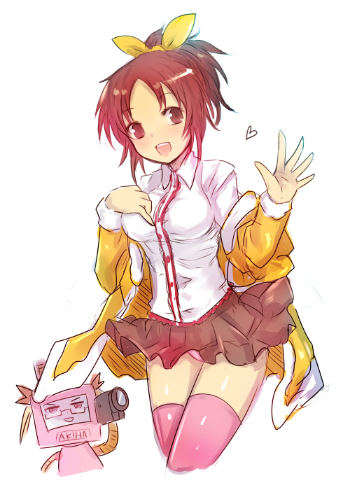 abe nana, ikebukuro akiha, and usa-chan robot (idolmaster and 1 more) drawn by kara_(color)