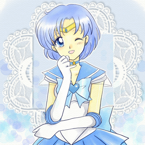 mizuno ami, sailor mercury, and super sailor mercury (bishoujo senshi sailor moon) drawn by miisuke_(pinksugar)