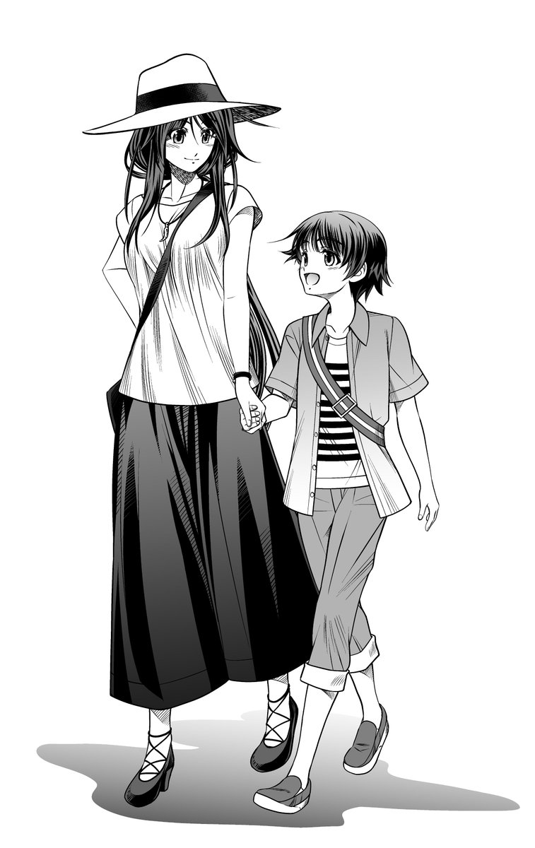 kunosato mio and jake (chaos;child) drawn by eibon