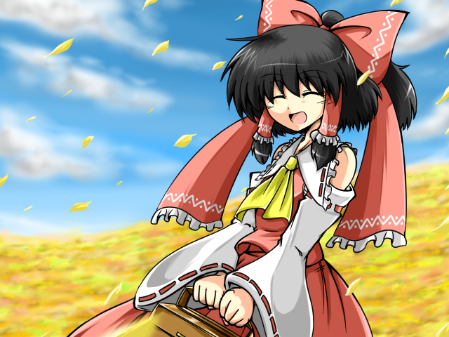 hakurei reimu (touhou) drawn by sora_no_amagumo