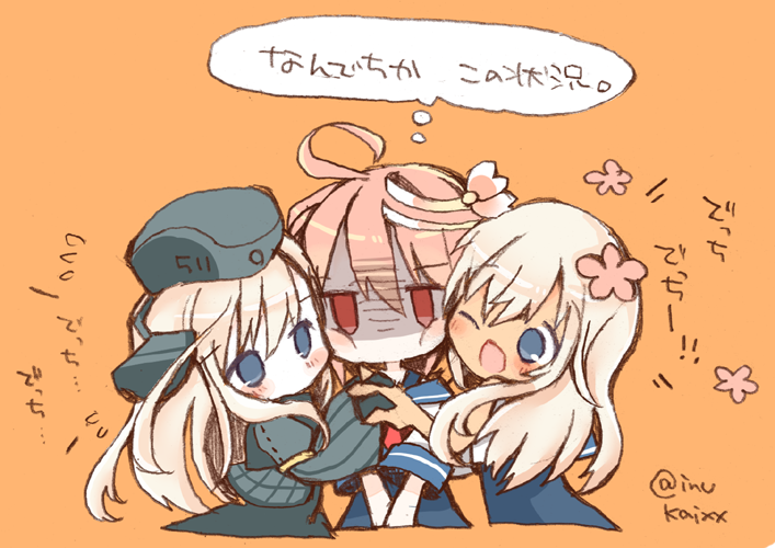 ro-500, i-58, and u-511 (kantai collection) drawn by wishbone