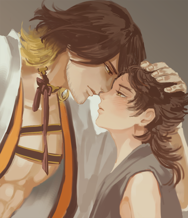 mutsu-no-kami yoshiyuki and nagasone kotetsu (touken ranbu) drawn by ekd2424