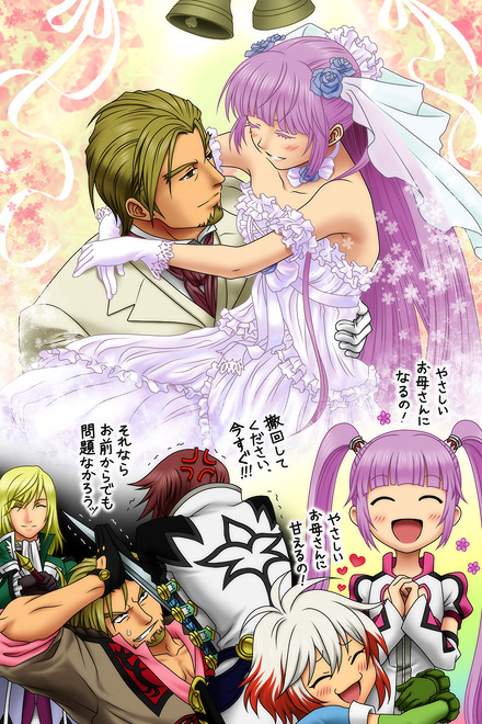 sophie, asbel lhant, pascal, malik caesars, and richard (tales of and 1 more) drawn by tempyou_kango