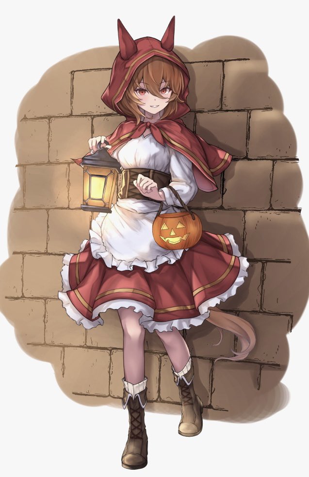 agnes tachyon and little red riding hood (umamusume and 1 more) drawn by peperoncino-sama