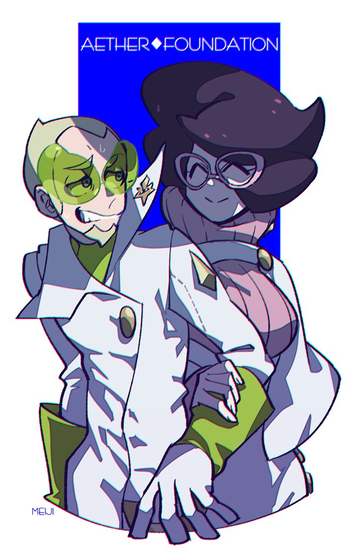 wicke and faba (pokemon and 1 more) drawn by meiji_ken