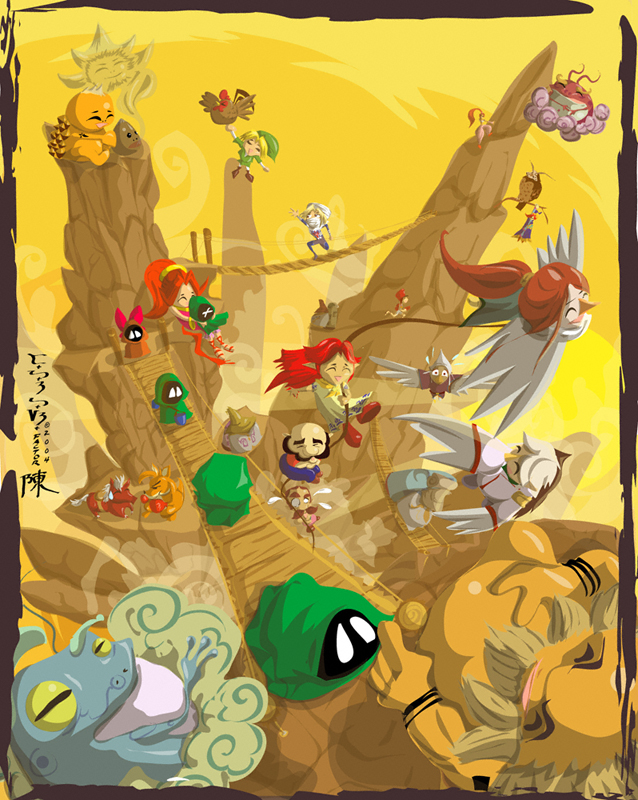 link, princess zelda, sheik, malon, epona, and 18 more (the legend of zelda and 5 more) drawn by indiochink