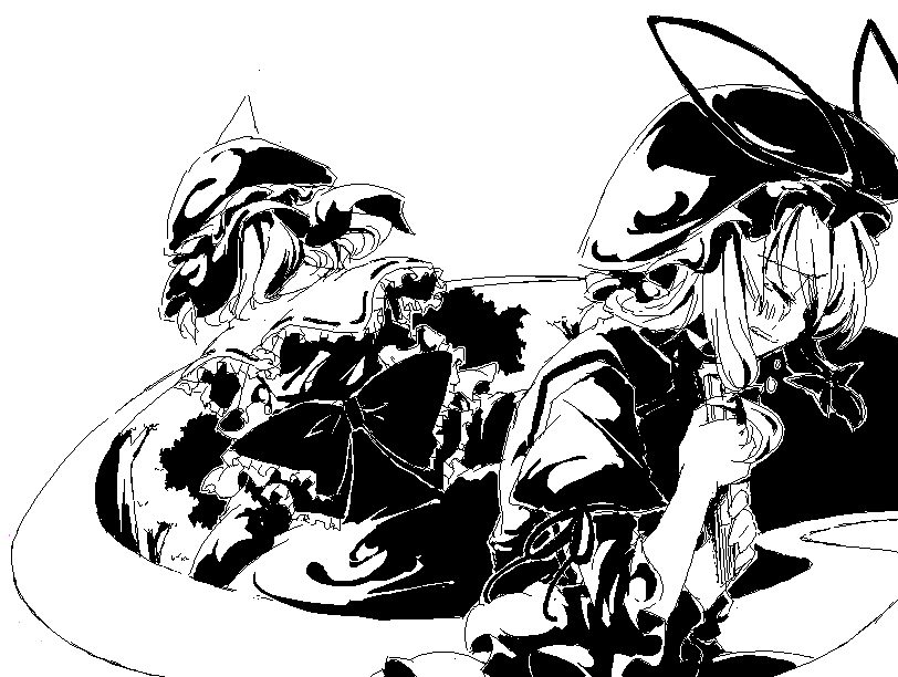 yakumo yukari and saigyouji yuyuko (touhou) drawn by sakuraba_yuuki