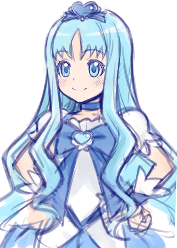 kurumi erika and cure marine (precure and 1 more) drawn by ha-ru