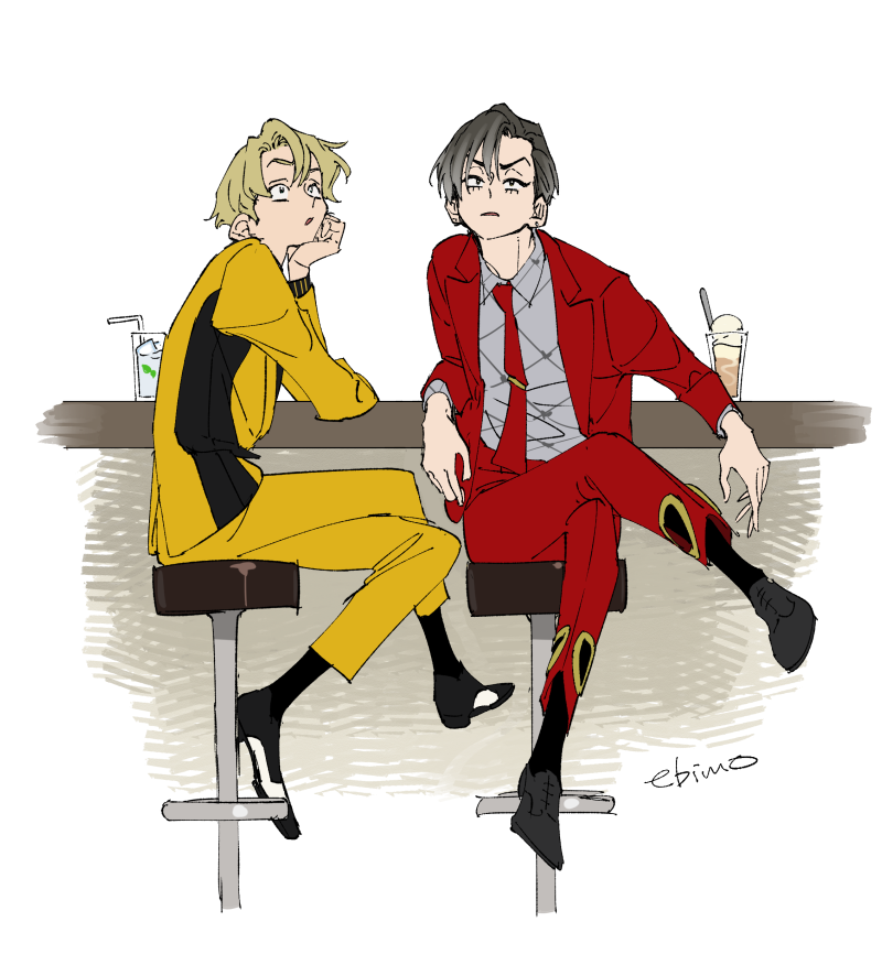 finn oldman and chris redgrave (high card) drawn by mojisan_(ebimo)