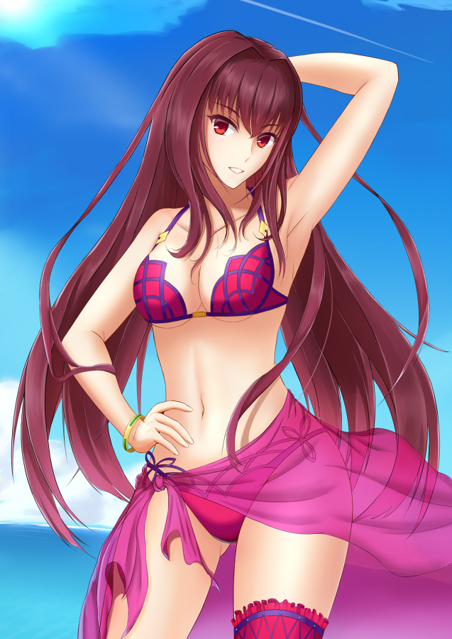 scathach (fate and 1 more) drawn by randoru