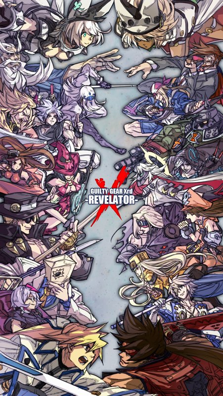 ramlethal valentine, elphelt valentine, may, jack-o' valentine, millia rage, and 18 more (guilty gear and 1 more) drawn by hungry_clicker